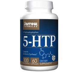 5-НТР, 5-гидрокси L-триптофан, Jarrow Formulas, 100 мг, 60 капсул - фото