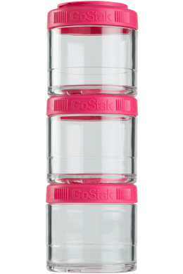 Контейнер Go Stak Starter 3 Pak, Pink, Blender Bottle, розовый, 300 мл (3 х 100 мл) - фото