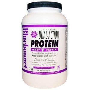 Сывороточный протеин с казеином, Protein Whey Casein, Bluebonnet Nutrition, 100% натуральный, 952 г - фото