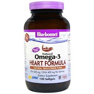 Формула серця, Омега-3, Omega-3 Heart Formula, Bluebonnet Nutrition, 120 капсул - фото