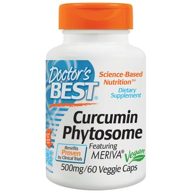 Куркумін, Curcumin Phytosome, Doctor's Best, 500 мг, 60 капсул - фото