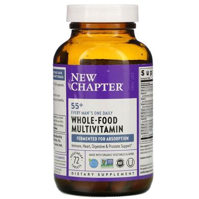 Мультивитаминный комплекс для мужчин 55+, One Daily Multi, New Chapter, 1 в день, 72 таблетки - фото
