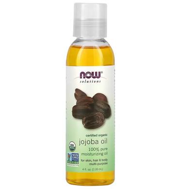 Масло жожоба (Jojoba Oil), Now Foods, Solutions, органік, 118 мл - фото