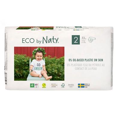 Органічні дитячі підгузки, розмір 2, від 3 до 6 кг, Eco by Naty, 33 шт - фото