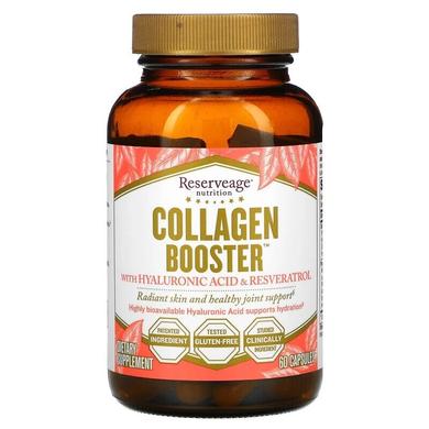 Коллаген с гиалуроновой кислотой и ресвератролом, Collagen Booster, ReserveAge Nutrition, 60 капсул - фото