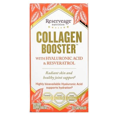 Колаген з гіалуроновою кислотою і ресвератролом, Collagen Booster, ReserveAge Nutrition, 60 капсул - фото