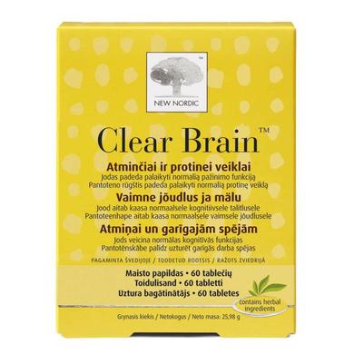 Засіб для поліпшення пам'яті, Clear Brain, New Nordic, 60 таблеток - фото