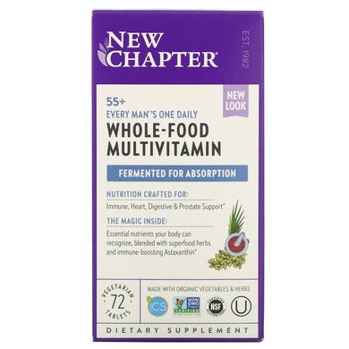 Мультивітамінний комплекс для чоловіків 55+, One Daily Multi, New Chapter, 1 в день, 72 таблетки - фото