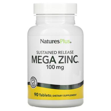 Мега Цинк, Mega Zinc, Nature's Plus, 100 мг, 90 таб - фото