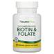 Фолієва кислота та біотин, Biotin & Folic Acid, Nature's Plus, 30 таблеток, фото – 1