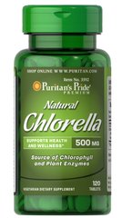 Хлорелла, Natural Chlorella, Puritan's Pride, 500 мг, 120 таблеток - фото