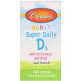 Витамин Д3, Baby's Vitamin D3, Carlson Labs, для младенцев, 400 МЕ, 10,3 мл, фото