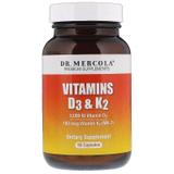 Витамины Д3 и К2, Vitamins D3 & K2, Dr. Mercola, 5,000 МЕ, 90 капсул, фото