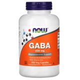 ГАМК природный успокаивающий эффект, GABA, Now Foods, 500 мг, 200 капсул, фото