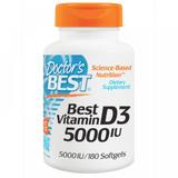Витамин Д3, Vitamin D3, Doctor's Best, 125 мкг (5000 МЕ), 180 капсул, фото