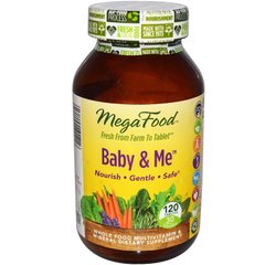 Вітаміни для вагітних, Multivitamin & Mineral, Baby & Me, MegaFood, 120 таблеток - фото