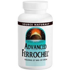Железо, Advanced Ferrochel, Source Naturals, 180 таблеток - фото