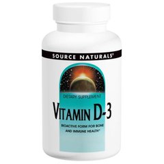 Вітамін D-3, Vitamin D-3, Source Naturals, 5000 МО, 240 капсул - фото