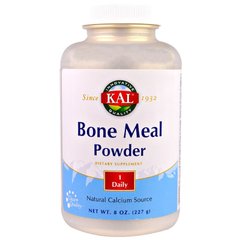 Кальцій для кісток, Bone Meal Powder, Kal, порошок, 227 г - фото