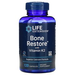 Восстановление костей + К2, Bone Restore, Life Extension, 120 капсул - фото
