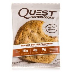 Протеиновый батончик, Quest Protein Cookie, арахисовая паста, Quest Nutrition, 59 г - фото
