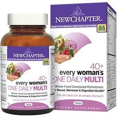 Мультивитамины для женщин 40+, One Daily Multi, New Chapter, 1 в день, 72 таблетки - фото