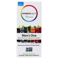 Мультивитамины для мужчин, Vibrance Men's One, Rainbow Light, 60 таблеток - фото