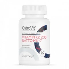 Витамин К, Vitamin K2 200 Natto MK-7, Ostrovit, 90 таблеток - фото