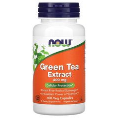 Екстракт зеленого чаю, EGCg (Green Tea), Now Foods, 400 мг, 100 капсул - фото