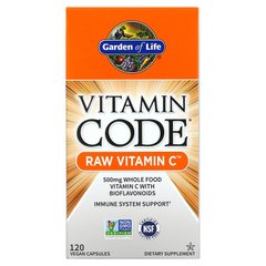 Сырой Витамин С, Raw Vitamin C, Garden of Life, Vitamin Code, 120 капсул - фото