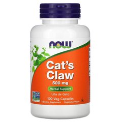 Кошачий коготь (Cat's Claw), Now Foods, 500 мг, 100 капсул - фото