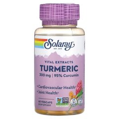 Экстракт куркумы, Turmeric Root Extract, Solaray, 300 мг, 60 капсул - фото