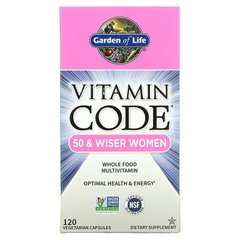 Сырые витамины для женщин, 50+, Vitamin Code, Garden of Life, 120 - фото