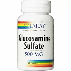Глюкозамін сульфат, Glucosamine Sulfate, Solaray, 500 мг, 60 капсул - фото