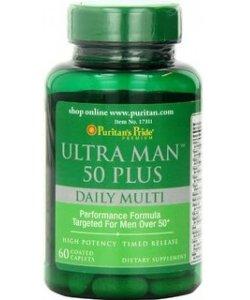 Мультивітаміни ультра для чоловіків 50+, Ultra Man™, Puritan's Pride, 60 капсул - фото