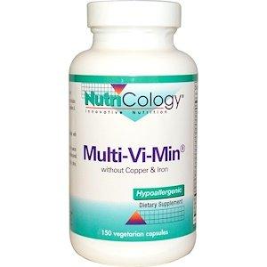 Мультивитамины без меди и железа, Multi-Vi-Min without Copper & Iron, Nutricology, 150 капсул - фото