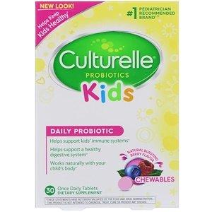 Пробиотики для детей,Chewables Probiotic, Culturelle, 30 таблеток - фото