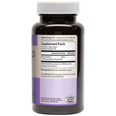 Экстракт виноградных косточек (Grape Seed), MRM, 120 мг, 100 капсул - фото