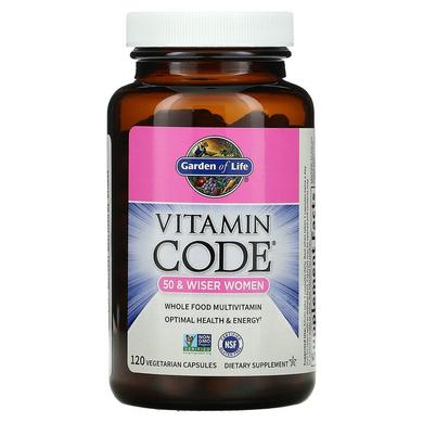 Сырые витамины для женщин, 50+, Vitamin Code, Garden of Life, 120 - фото