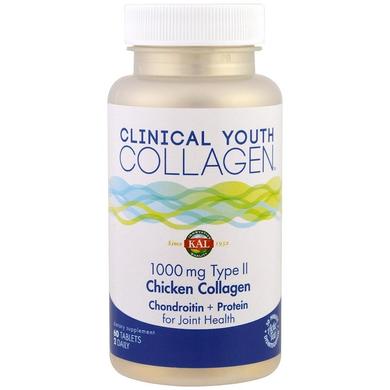 Колаген, тип II, Collagen, Type II, Kal, 1000 мг, 60 таблеток - фото