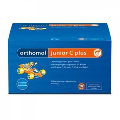 Витаминизированный комплекс Junior C Plus Лесные ягоды+ мандарин/апельсин, 42 жевательные таблетки - фото
