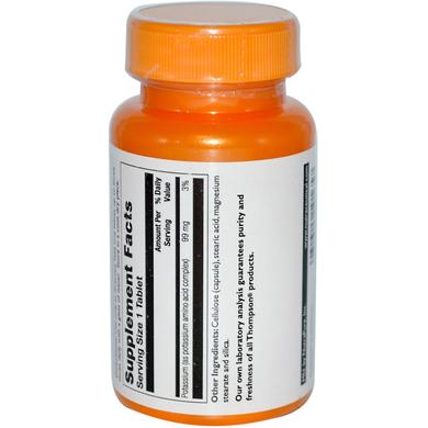 Калій, Potassium, Thompson, 99 мг, 90 таблеток - фото
