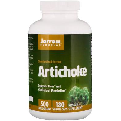 Артишок, Artichoke, Jarrow Formulas, 500 мг, 180 капсул - фото