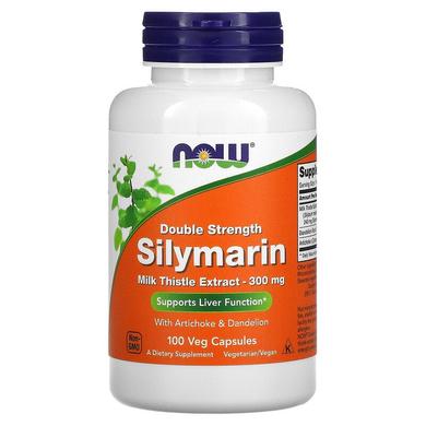 Силімарин, розторопша (Silymarin), Now Foods, екстракт з артишоком і кульбабою, 300 мг, 100 капсул - фото