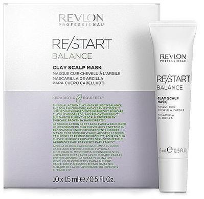 Регулирующая глина для кожи головы, Restart Balance Clay Scalp Mask, Revlon Professional, 10 х 15 мл - фото