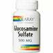 Глюкозамин сульфат, Glucosamine Sulfate, Solaray, 500 мг, 60 капсул, фото – 1