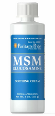 Крем з глюкозаміном та ЧСЧ, MSM Glucosamine Cream, Puritan's Pride, 113 г - фото
