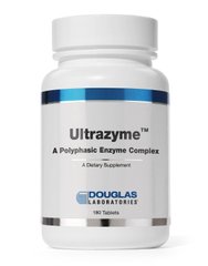Ферментний комплекс, Ultrazyme (A Polyphasic Enzyme), Douglas Laboratories, 180 таблеток - фото
