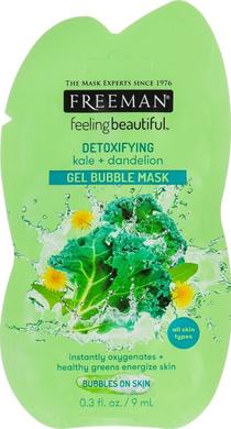 Маска гель-піна для обличчя «Капуста Кале і кульбаба», Facial Detoxifying Gel Bubble Mask, Freeman - фото