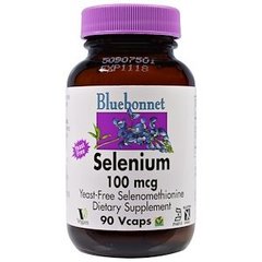 Селен, Selenium, Bluebonnet Nutrition, 100 мкг, 90 капсул - фото